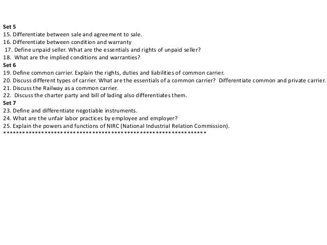 Contract law essay questions and answers